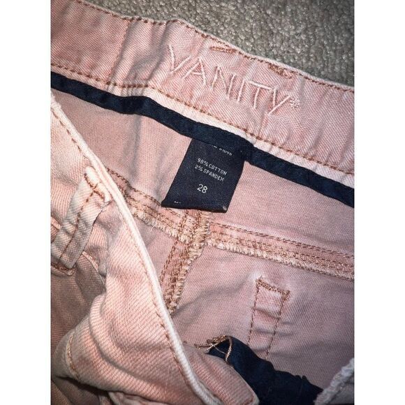 Vanity Pink Denim Jeans Distressed Size 28 - Picture 6 of 6